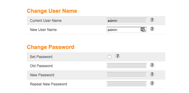Change router login password
