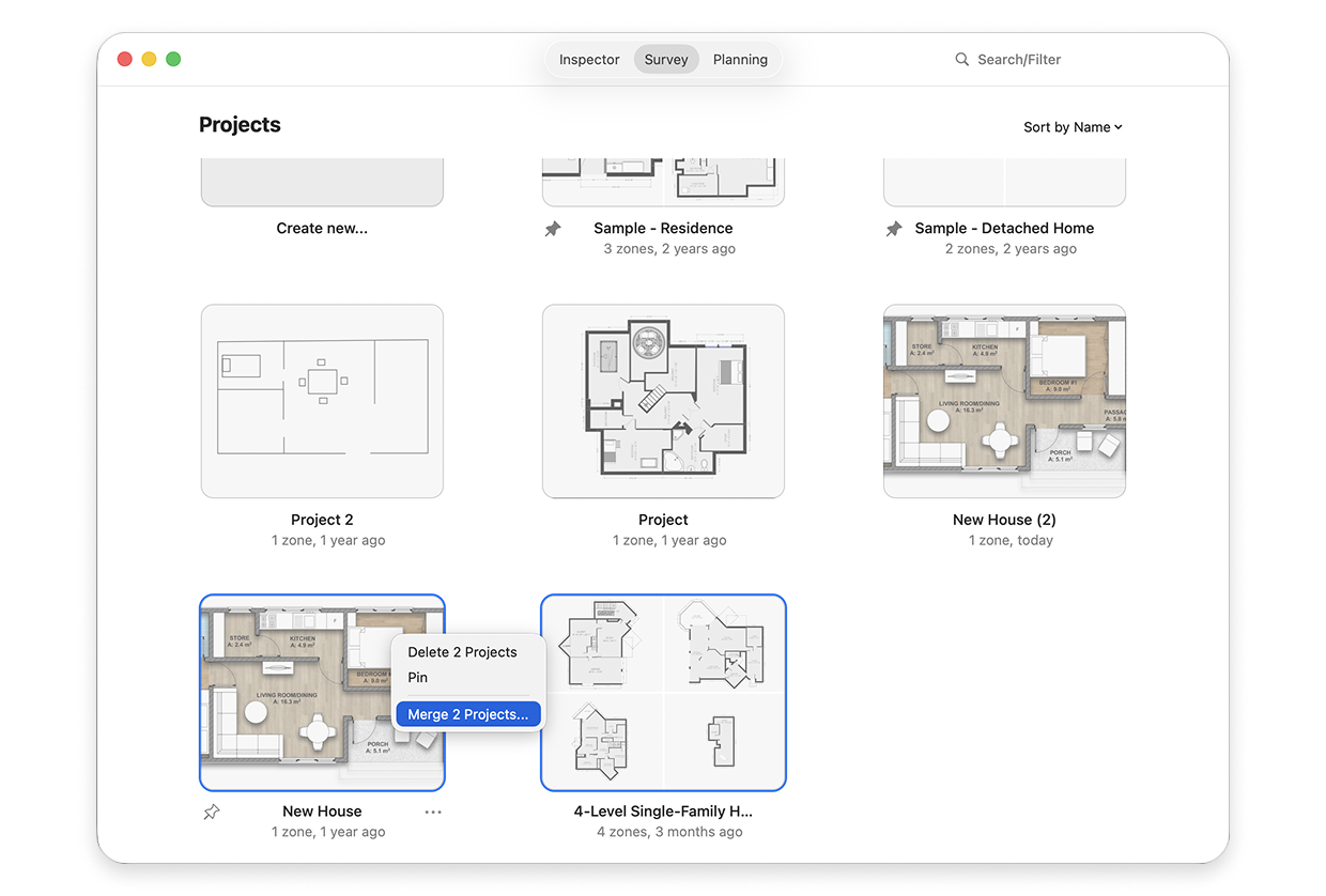 Click Merge X Projects… Click Merge X Projects…