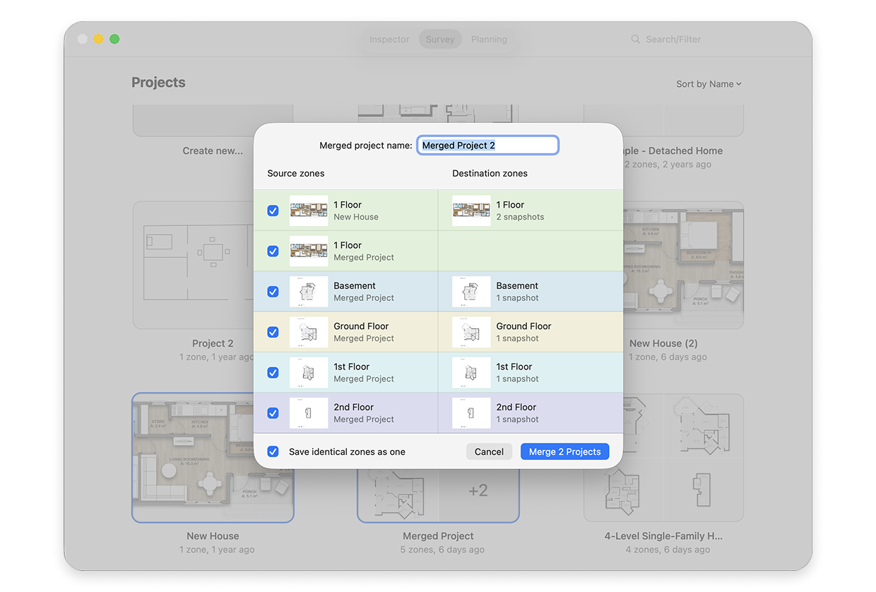 Choose a new name for your merged project Choose a new name for your merged project