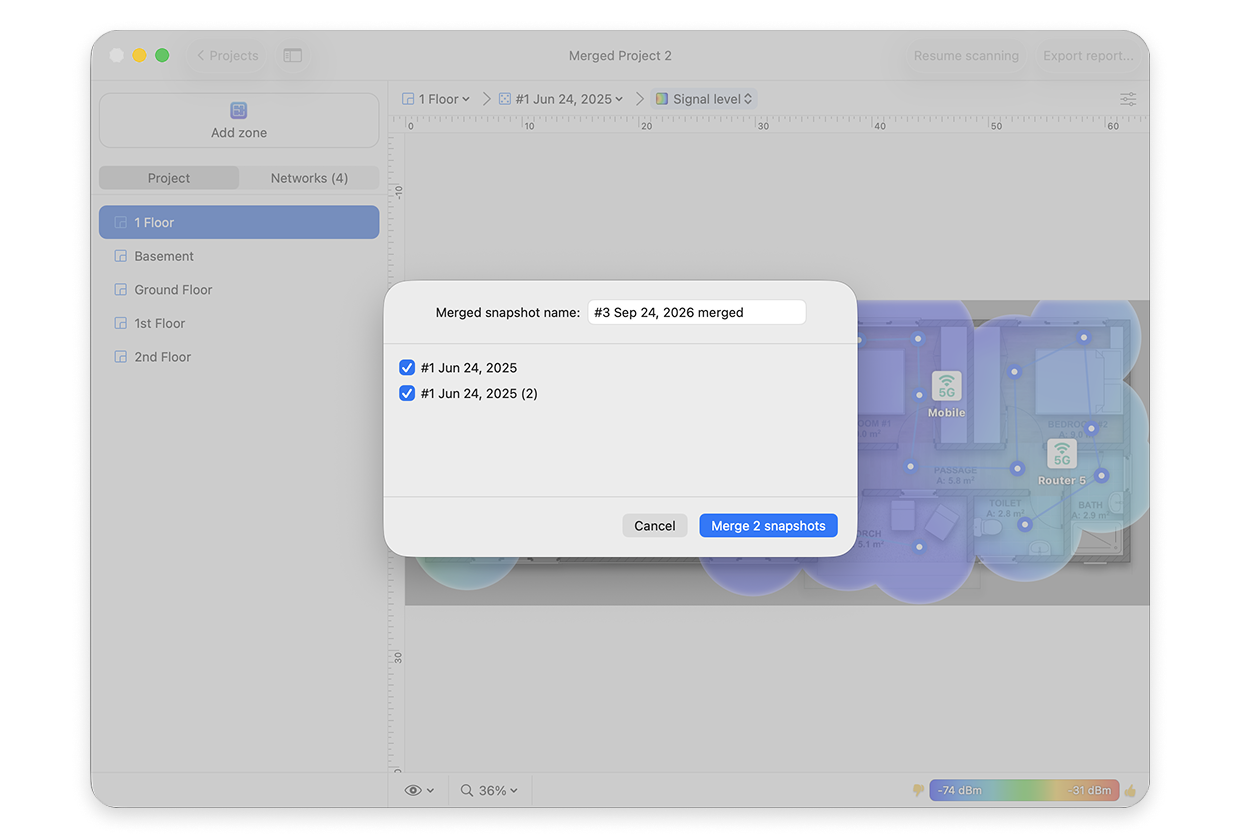 Merged snapshot name field Merged snapshot name field
