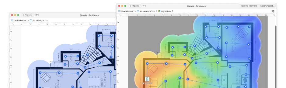  Survey mode NetSpot for macOS