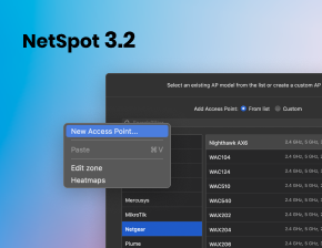 Mise à jour mineure de NetSpot pour macOS et Windows 3.2