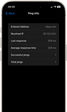 Review and analyze ping results