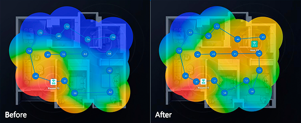 WiFi heatmap compare