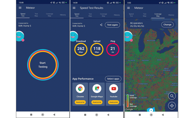 Météore par OpenSignal