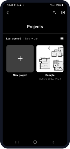 NetSpot for Android — create a new project