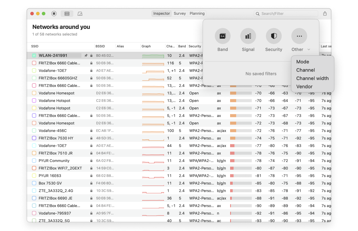 macOS 和 Windows PC 專用的免費 WiFi 分析應用程式