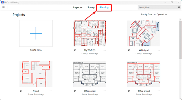 Planning Mode in NetSpot