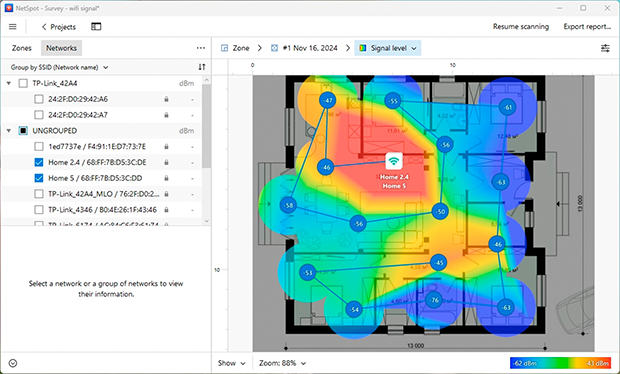 Signal Strength Wi-Fi Heatmap