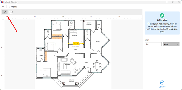 Calibrating the Floor Plan in Planning Mod