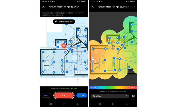 NetSpot pour Android (cartes thermiques Wi-Fi)